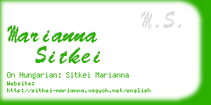 marianna sitkei business card